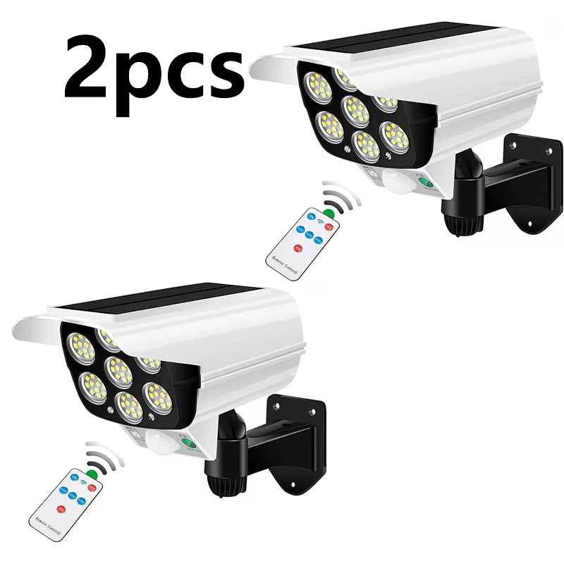Outdoor Motion Sensor Solar Lights 2000 Lumens 77LED Solar Motion Sensor LED Light Outdoor Camera Wireless Security Floodlights