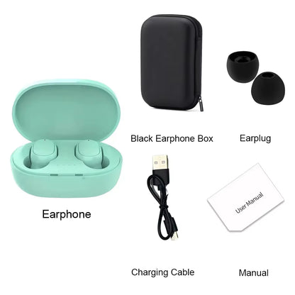 TWS A6S Wireless Bluetooth Earbuds with Noise Cancelling and Microphone for Huawei, Xiaomi, and Redmi