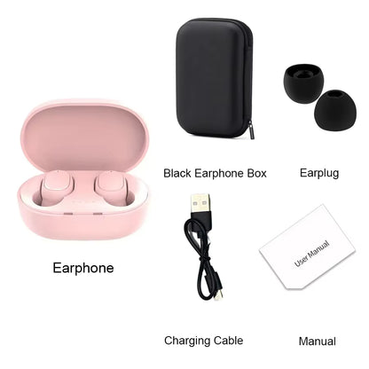 TWS A6S Wireless Bluetooth Earbuds with Noise Cancelling and Microphone for Huawei, Xiaomi, and Redmi
