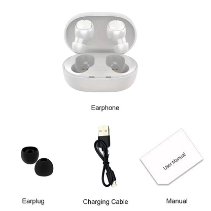 TWS A6S Wireless Bluetooth Earbuds with Noise Cancelling and Microphone for Huawei, Xiaomi, and Redmi