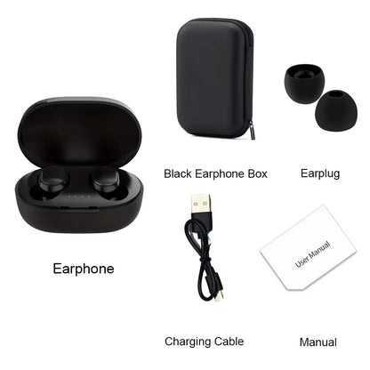 TWS A6S Wireless Bluetooth Earbuds with Noise Cancelling and Microphone for Huawei, Xiaomi, and Redmi