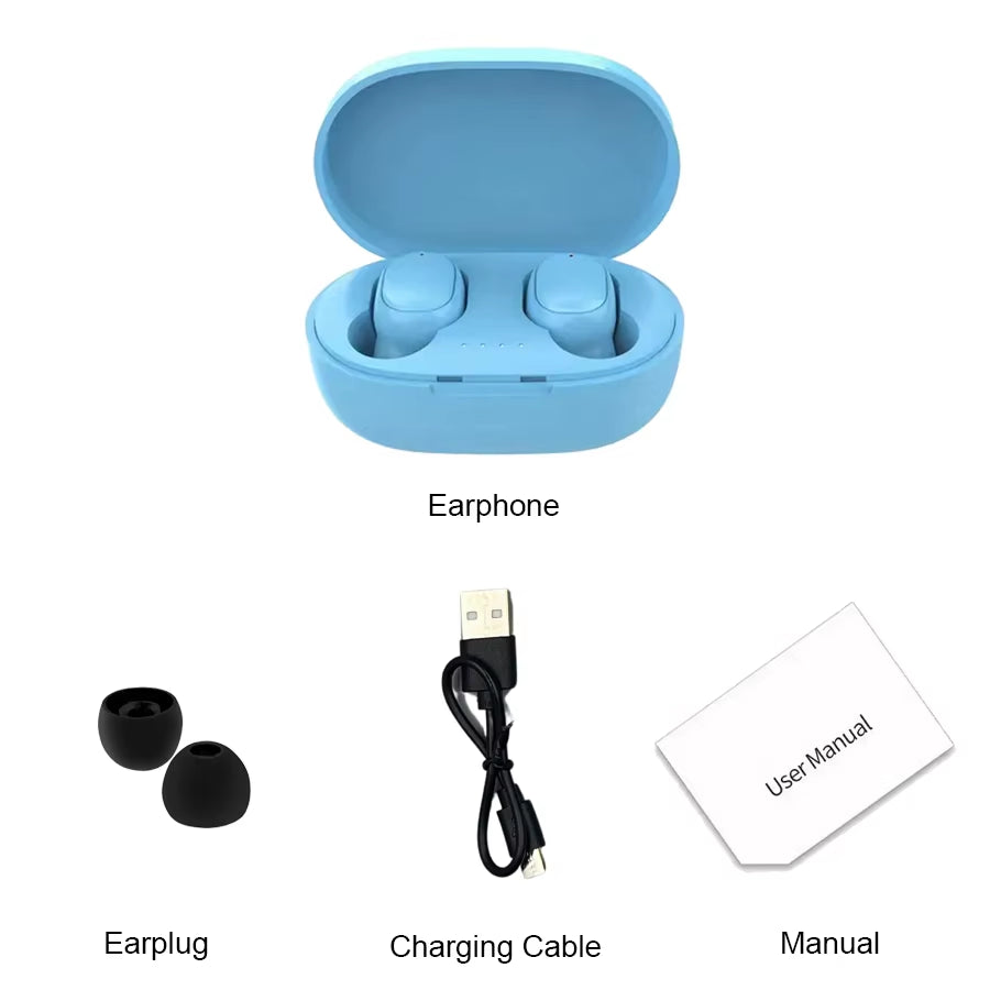 TWS A6S Wireless Bluetooth Earbuds with Noise Cancelling and Microphone for Huawei, Xiaomi, and Redmi