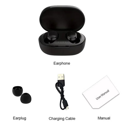 TWS A6S Wireless Bluetooth Earbuds with Noise Cancelling and Microphone for Huawei, Xiaomi, and Redmi